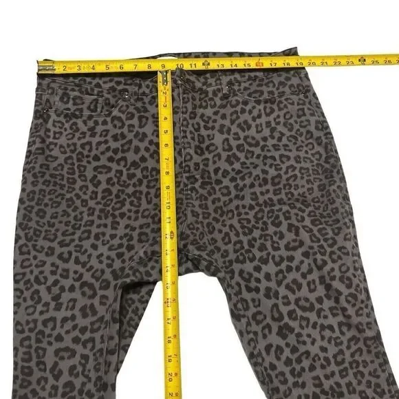 Good American Womens Plus Size 22 Good Legs Skinny Animal Leopard Jeans Pant - Picture 7 of 8
